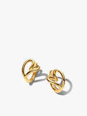 Organically Shaped Hearts Earring Stack 2 Quantity