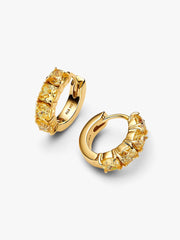 Yellow Hoop Earrings 14k gold plating