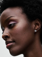 Elevated Heart Stud Earrings Sterling silver