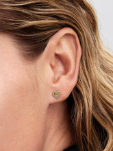 Heart Halo Stud Earrings 14k gold plating