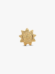 Textured Sun Mini Charm 14k gold plating