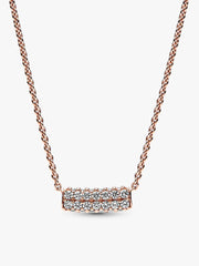 Pavé Rose Double-row Necklace and Earring Set 2 Quantity