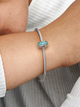 Teal Pavé Clip Charm Sterling silver