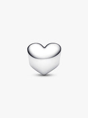 Engravable True Red Stone Heart Charm Sterling silver