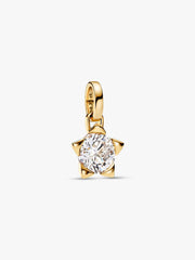 FINAL SALE - Pandora Talisman 14k Gold Lab-grown Diamond Star Pendant 0.75 ct TW, 14k gold