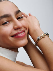 FINAL SALE - Celestial Heart Clasp Bangle Sterling silver