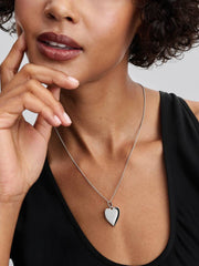 Engravable Openable Heart Tag Pendant Sterling silver