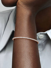 Sparkling Tennis Bracelet 14k rose gold plating