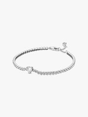 Sparkling Heart Tennis Bracelet Sterling silver