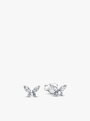 Sparkling Clear Butterfly Ring and Earring Set 2 Quantity