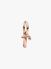 FINAL SALE - Letter R Script Alphabet Dangle Charm 14k rose gold plating