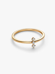 Pandora Era Lab-Grown Diamond Trio Ring 0.07 ct TW, 14k gold