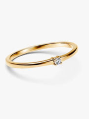 Pandora Era 14k Gold Lab-grown Diamond Single Stone Ring 0.03 ct TW, 14k gold