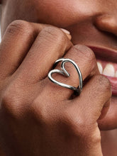 Organically Shaped Heart Ring Sterling silver