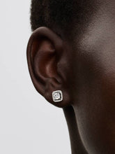 Square Halo Stud Earrings Sterling silver
