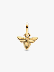 White Bee Mini Dangle Charm 14k gold plating