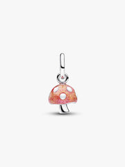 Glow-in-the-dark Mushroom Dangle Charm Sterling silver
