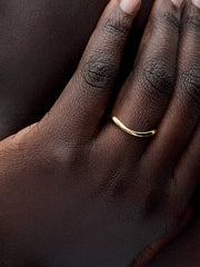Organically Shaped Band Ring 14k gold plating