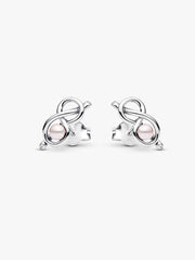 Infinity Knot Stud Earrings Sterling silver