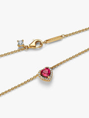 Elevated Heart Necklace 14k gold plating