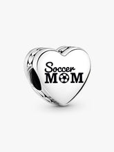 Soccer Mom Heart Charm Sterling silver
