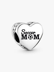 Soccer Mom Heart Charm Sterling silver