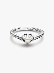 Disney Princess Ariel Shell Treated Freshwater Cultured Pearl Ring Sterling silver