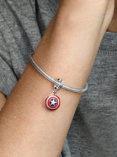 Marvel The Avengers Captain America Shield Dangle Charm Sterling silver