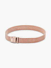 FINAL SALE - Pandora Reflexions™ Mesh Bracelet 14k rose gold plating