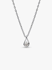 Pandora Infinite Sterling Silver Lab-grown Diamond Pendant Necklace 0.15 ct TW, Sterling silver