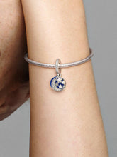 Moon & Blue Sky Dangle Charm Sterling silver