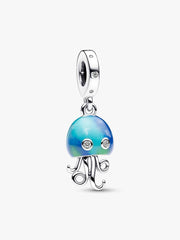 Color-changing Jellyfish Dangle Charm Sterling silver