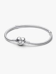 Moments Heart & Snake Chain Bracelet Sterling silver