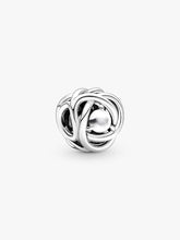 June White Mother of Pearl Eternity Circle Charm Sterling silver