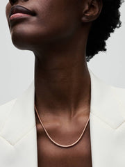Pandora Moments Snake Chain Necklace 14k rose gold plating