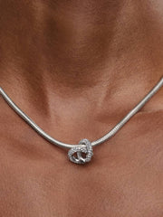 FINAL SALE - Pavé Infinity Knot Heart Charm Sterling silver