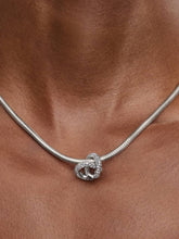 FINAL SALE - Pavé Infinity Knot Heart Charm Sterling silver