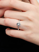 April Birthstone Eternity Circle Ring Sterling silver