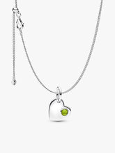August Birthstone Heart Pendant Necklace 2 Quantity
