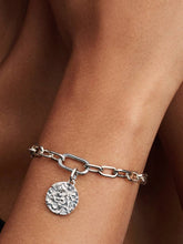 Cherry Blossom Medallion Charm Sterling silver