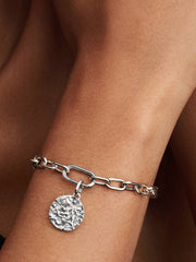 Cherry Blossom Medallion Charm Sterling silver