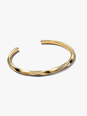 Twisted Open Bangle 14k gold plating
