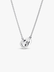 Pandora Signature Intertwined Pavé Pendant Necklace Sterling silver