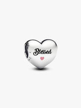 Blessed Heart Charm Sterling silver