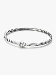 FINAL SALE - Pandora Infinite 14k White Gold Lab-grown Diamond Bangle 0.50 ct TW, 14k white gold