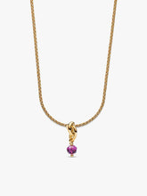 February Eternity Circle Dangle Charm Necklace Set 2 Quantity