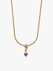 February Eternity Circle Dangle Charm Necklace Set 2 Quantity