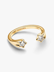 Shooting Stars Open Ring 14k gold plating