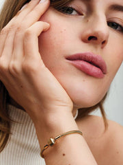 Barrel Clasp Snake Chain Bracelet 14k gold plating