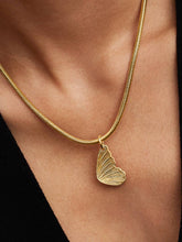 Engravable Butterfly Wing Tag Pendant 14k gold plating